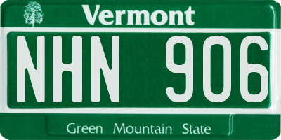 VT license plate NHN906