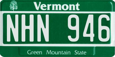 VT license plate NHN946