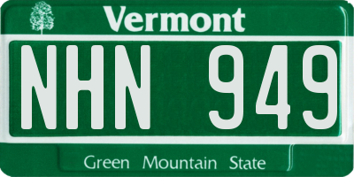 VT license plate NHN949