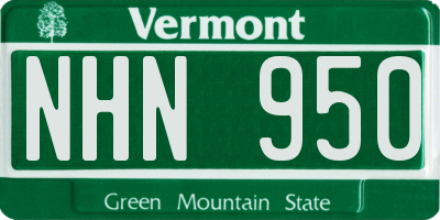 VT license plate NHN950