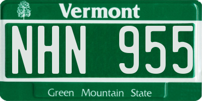 VT license plate NHN955