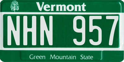 VT license plate NHN957
