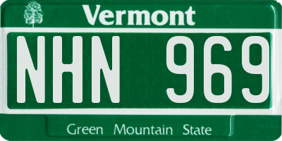 VT license plate NHN969