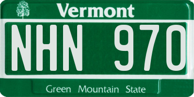 VT license plate NHN970