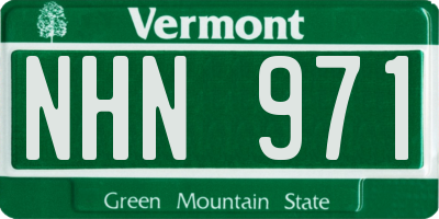 VT license plate NHN971