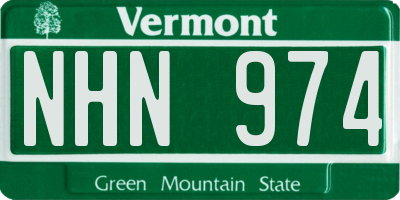 VT license plate NHN974