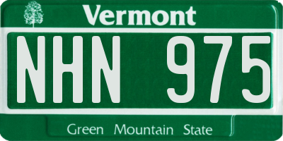 VT license plate NHN975