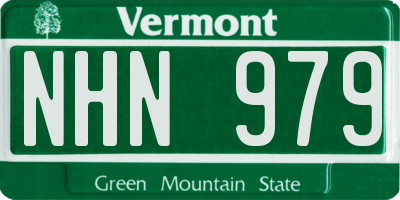 VT license plate NHN979