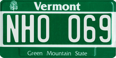 VT license plate NHO069