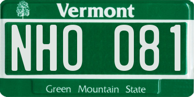 VT license plate NHO081
