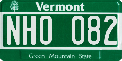 VT license plate NHO082
