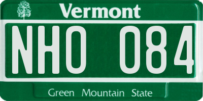 VT license plate NHO084
