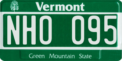 VT license plate NHO095