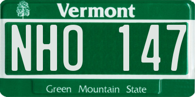 VT license plate NHO147