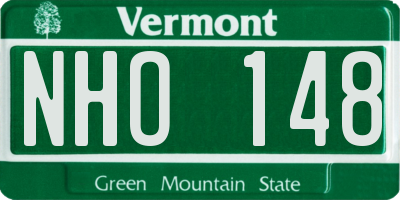 VT license plate NHO148