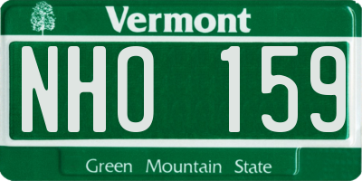 VT license plate NHO159