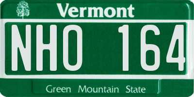 VT license plate NHO164