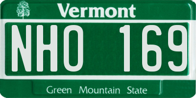 VT license plate NHO169