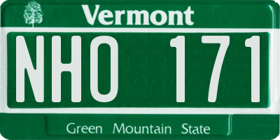VT license plate NHO171