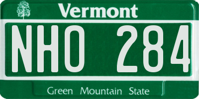 VT license plate NHO284