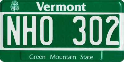 VT license plate NHO302