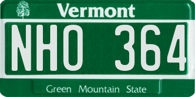 VT license plate NHO364