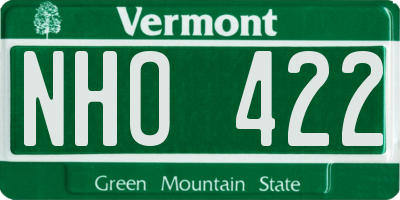 VT license plate NHO422