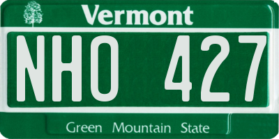 VT license plate NHO427