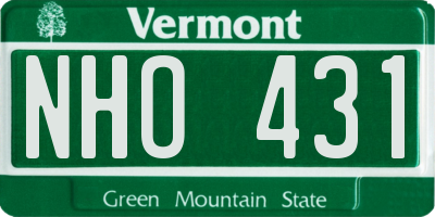 VT license plate NHO431