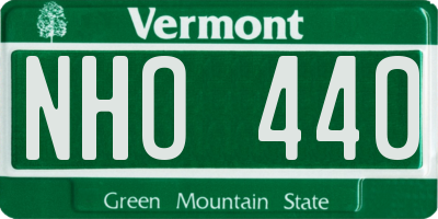 VT license plate NHO440