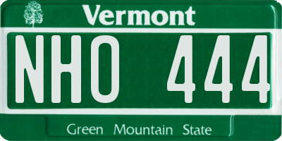 VT license plate NHO444