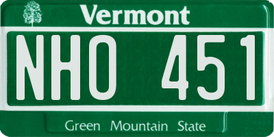 VT license plate NHO451