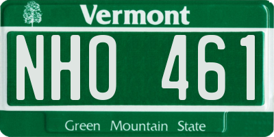 VT license plate NHO461