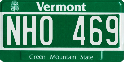 VT license plate NHO469
