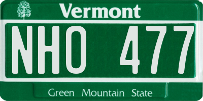 VT license plate NHO477