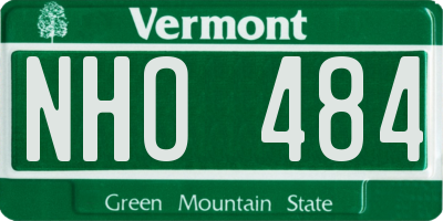 VT license plate NHO484