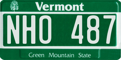 VT license plate NHO487