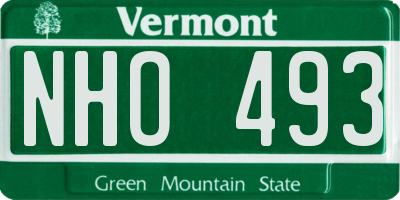 VT license plate NHO493