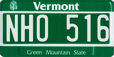 VT license plate NHO516