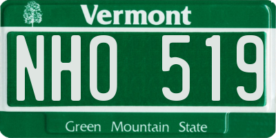 VT license plate NHO519