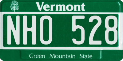 VT license plate NHO528
