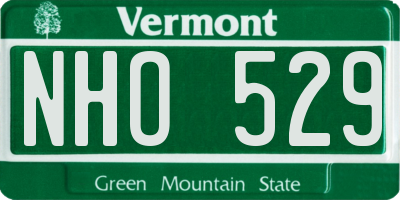 VT license plate NHO529