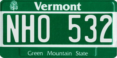 VT license plate NHO532