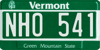 VT license plate NHO541