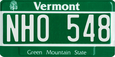 VT license plate NHO548