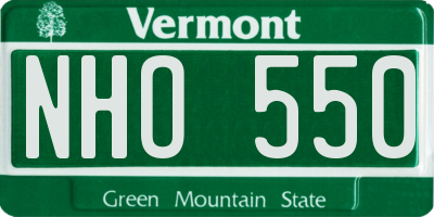VT license plate NHO550
