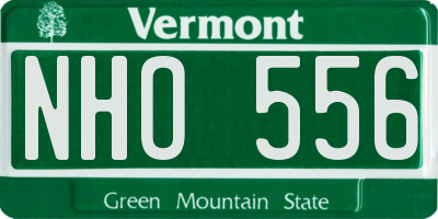 VT license plate NHO556