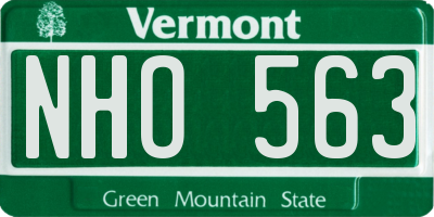 VT license plate NHO563