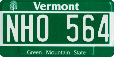 VT license plate NHO564