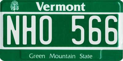 VT license plate NHO566